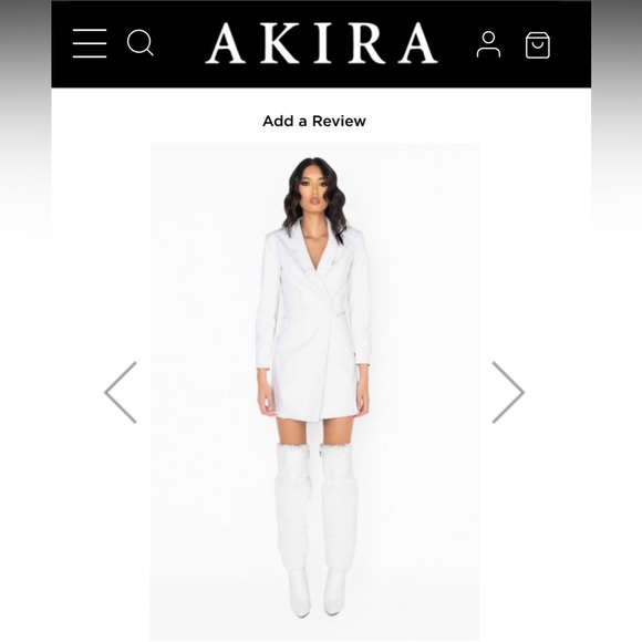 AKIRA WHITE OUT PU BLAZER DRESS SIZE S - Picture 11 of 13